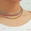Thumbnail: Natural Blue Sapphire 14K Solid Yellow Gold Tennis Necklace