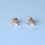 Thumbnail: SI Clarity Natural Diamonds Petite Chevron Studs In Solid 14k Rose Gold Jewelry