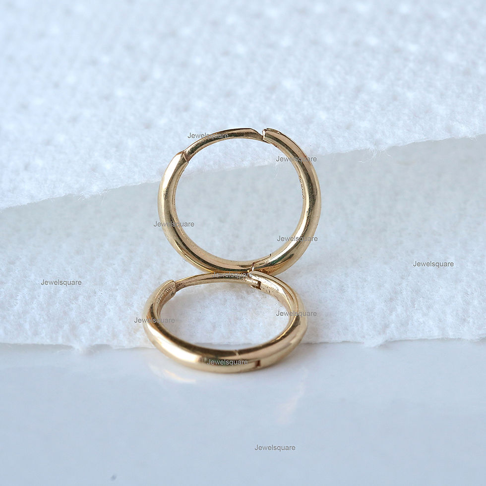 Thumbnail: Natural Diamond Mini Drop Lightning Bolt with Huggies Earrings 14k Gold