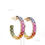 Thumbnail: Rainbow Sapphire inside Outside Stud Earring, 14K Solid Gold Stud Earring