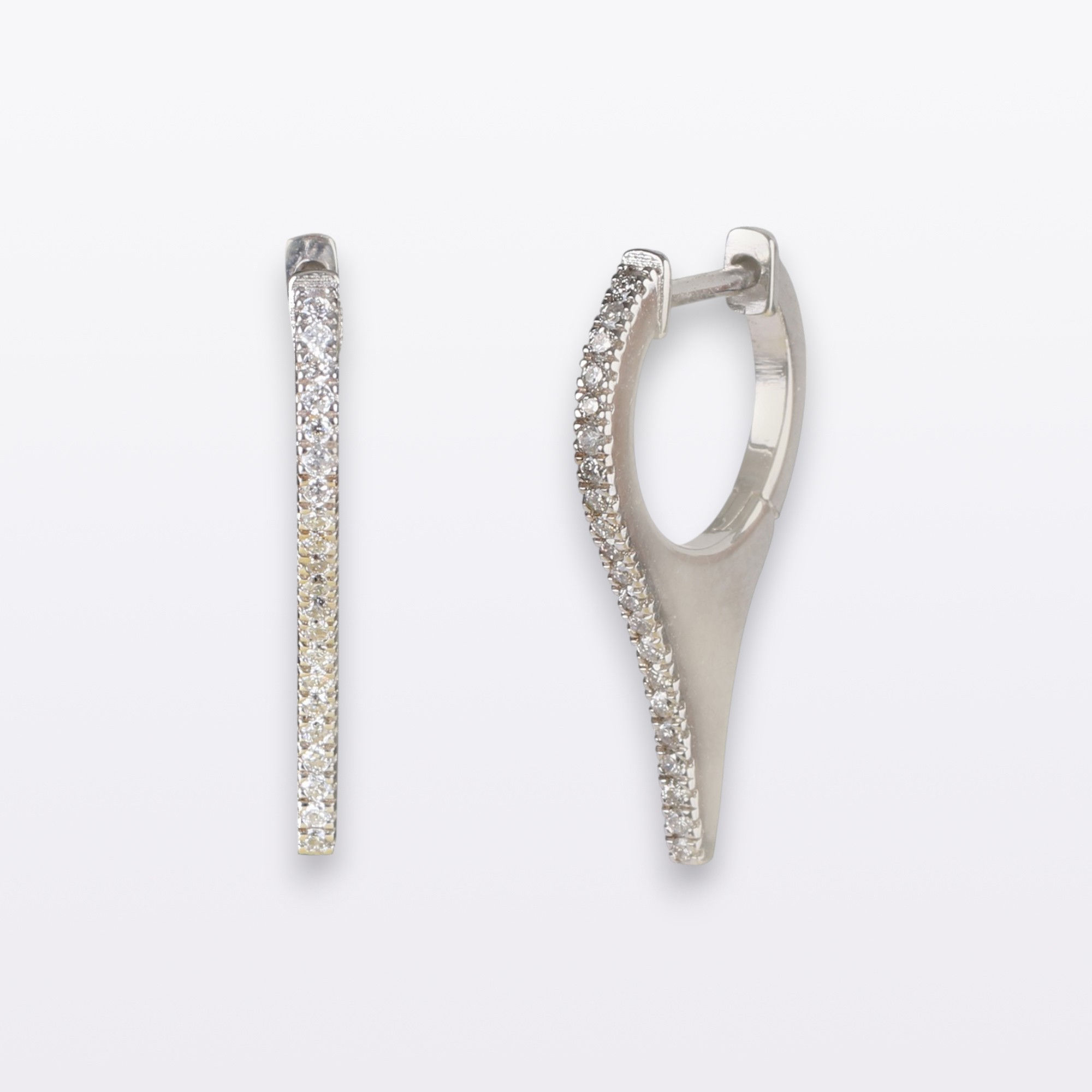 14k Solid Yellow Gold Long Spike Hoop Earrings, Gold Dagger Spike Hoop Earring