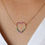 Thumbnail: Rainbow Heart Shape Necklace/Solid 14k Yellow Gold Handmade Fine Jewelry .