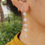 Thumbnail: Uneven Natural Moonstone Hook Earrings Solid 14k Gold Dangler Jewelry