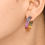 Thumbnail: Rainbow Sapphire inside Outside Stud Earring, 14K Solid Gold Stud Earring