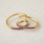 Thumbnail: Amethyst Spiral Threader Earrings, Solid 14k Yellow Gold Unique Design Jewelry