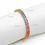 Thumbnail: Oval Shape Rainbow Sapphire in 14K Gold Tennis Bracelet