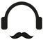 Headphones and Mustache