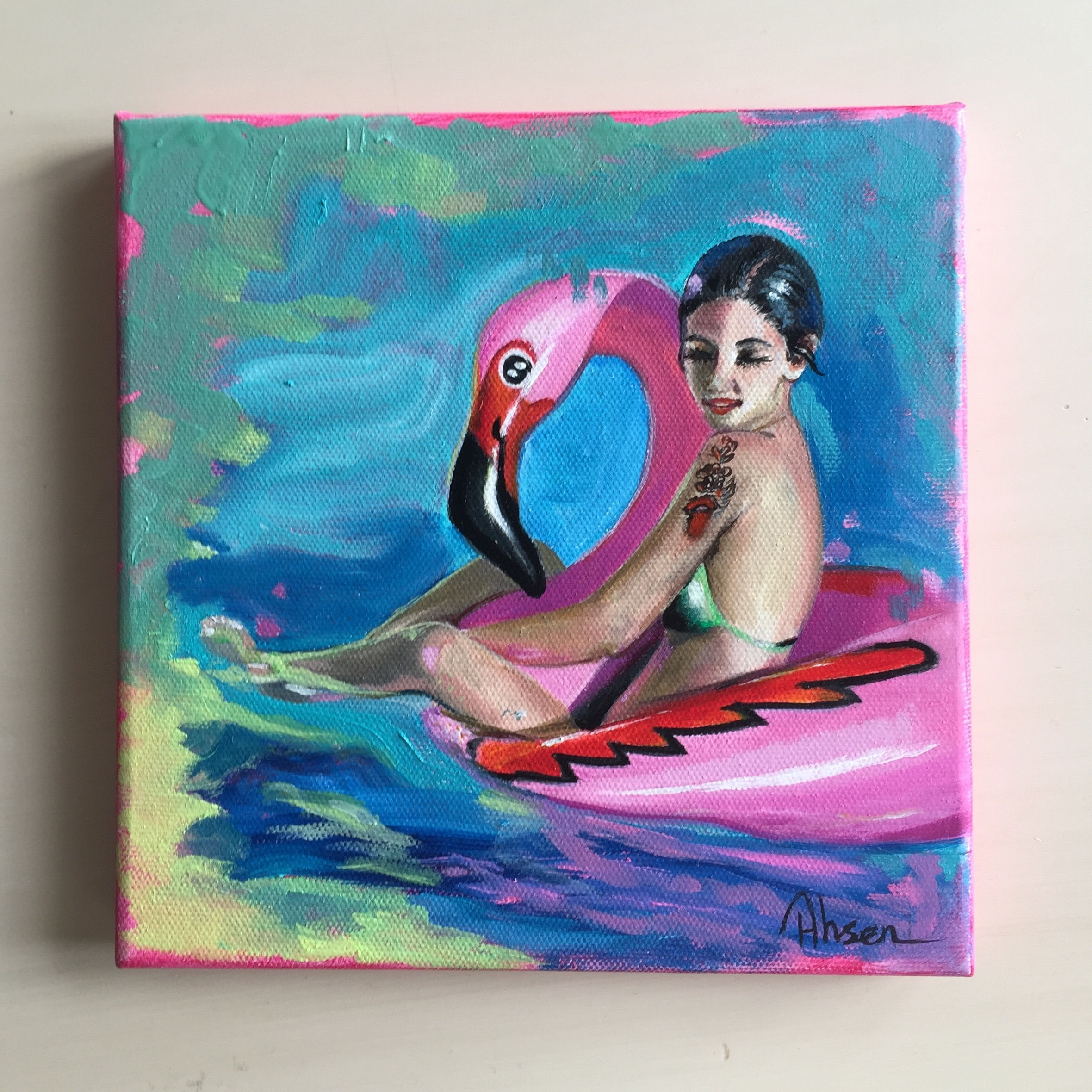 FLAMİNGO #1 - Karışık Teknik Tablo