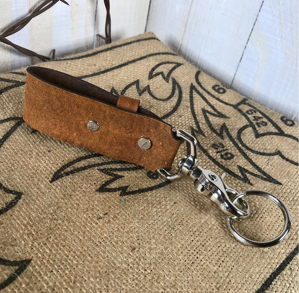 Thumbnail: Hand Made Leather Key Chain Engraved