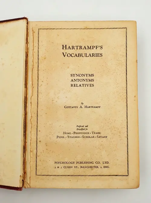 Miniatura: Hartrampf's Vocabularies