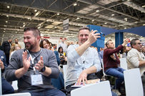 Happy audience watching the World Food Innovation Awards 2025 ceremony at IFE, the Internaitonal Food and Drink Event