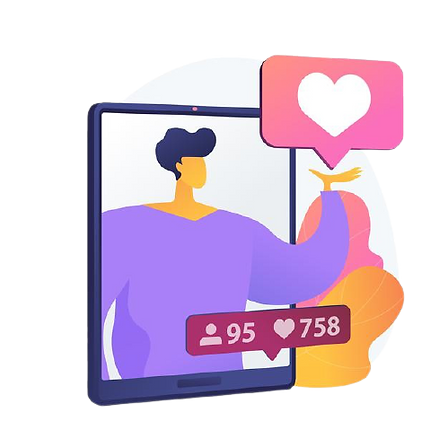 social-network-profile-famous-blogger-influencer-cartoon-color-character-photo-likes-repos