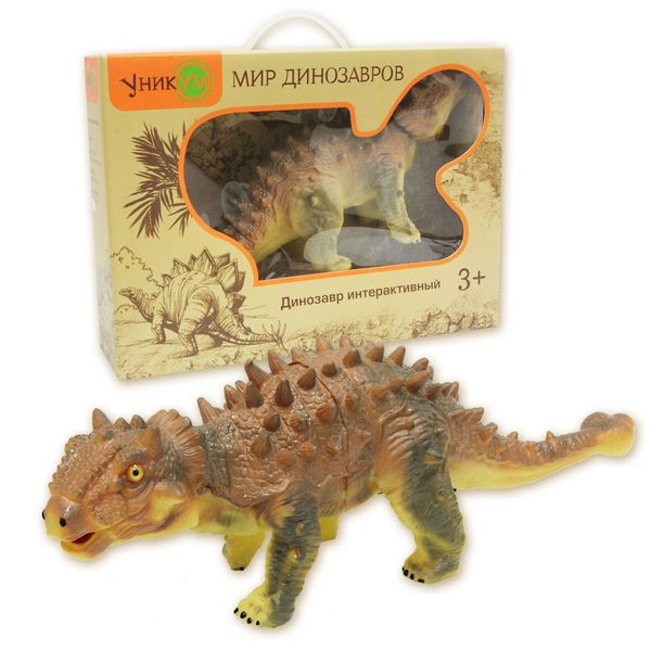 Динозавр (Эуплоцефал) на батарейках в ассортименте 38 см.