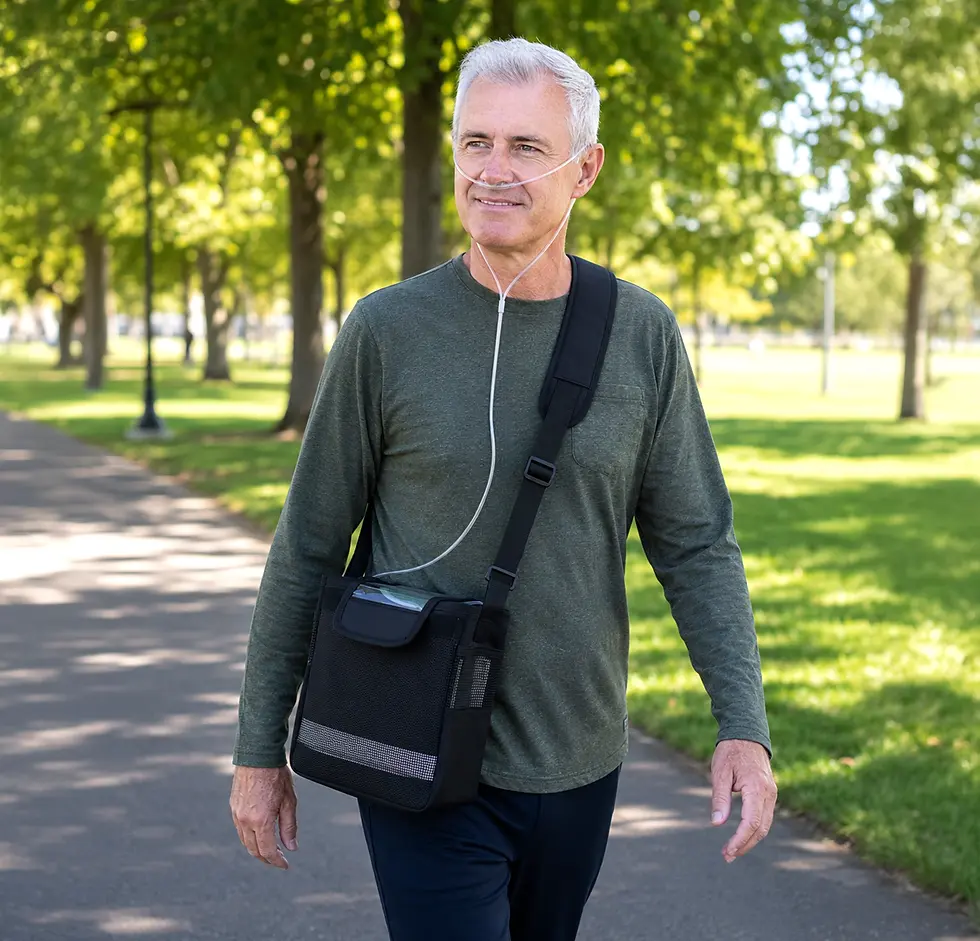 Thumbnail: AI-Powered Portable Oxygen Concentrator | Smart Pulse Flow 1–7L | 90% Purity