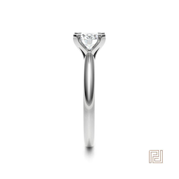 Thumbnail: V Shaped Classic Solitaire Diamond Engagement Ring