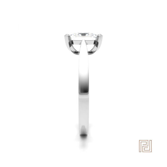 Thumbnail: Radiant Solitaire Diamond Engagement Ring