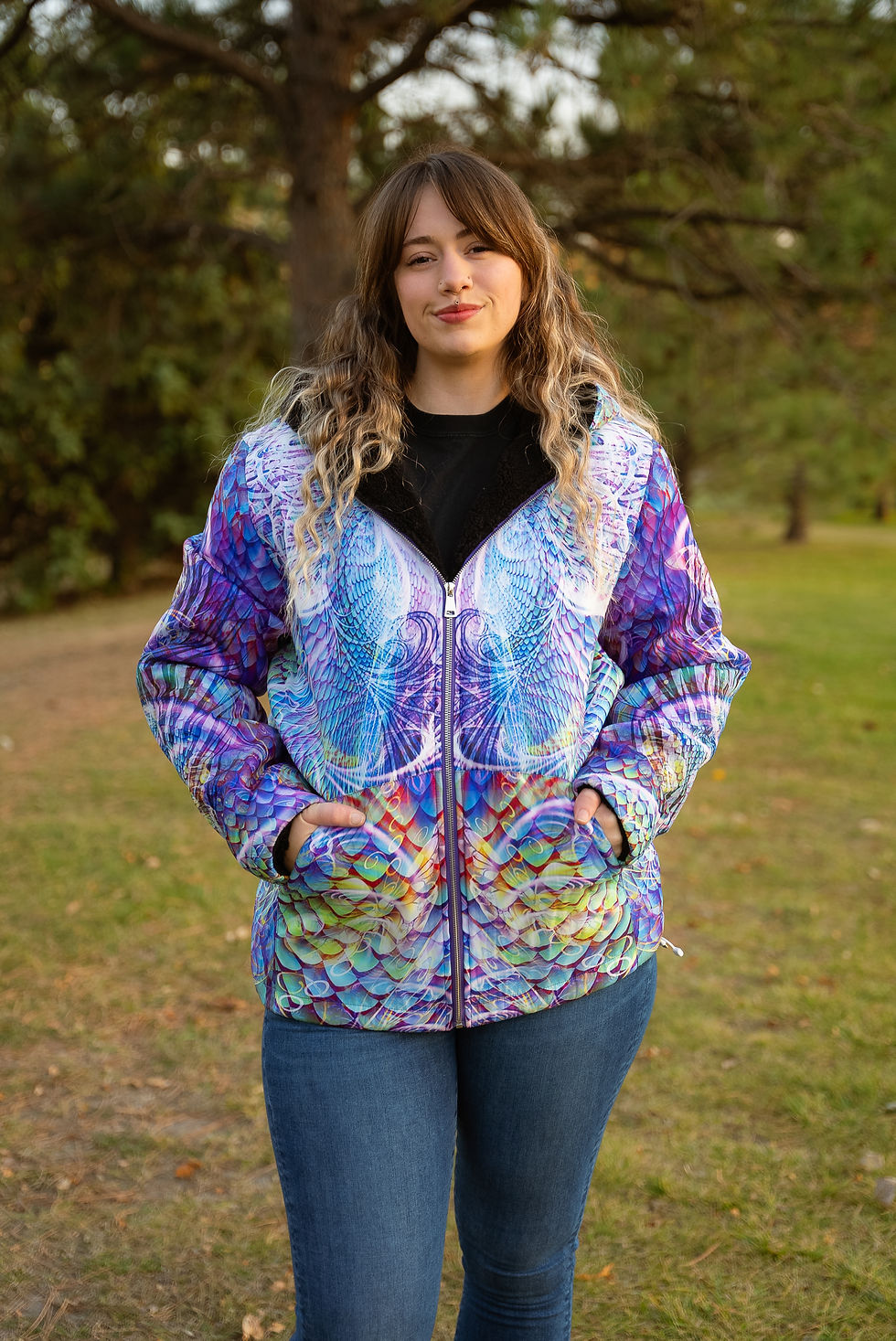 Thumbnail: "Saphira"  enLIGHTenment hoodie By Johnathan Singer