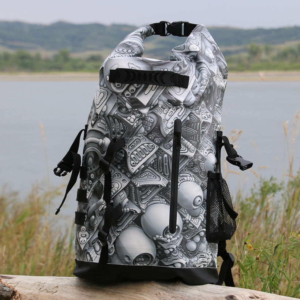 Thumbnail: "Cascade of Abstraction" Dry bag  by Ben Ridgway