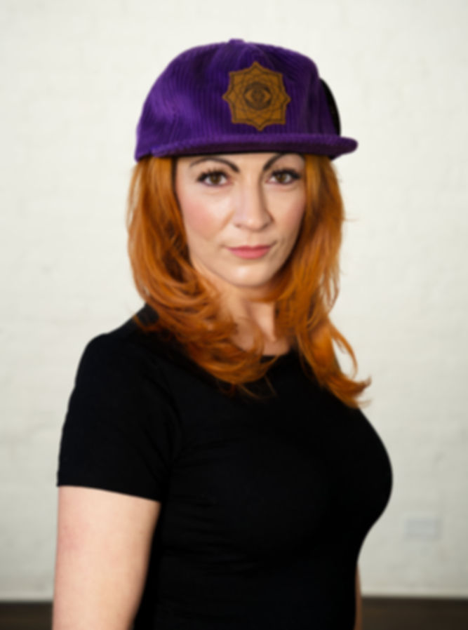 Purple  Many Visions Corduroy hat