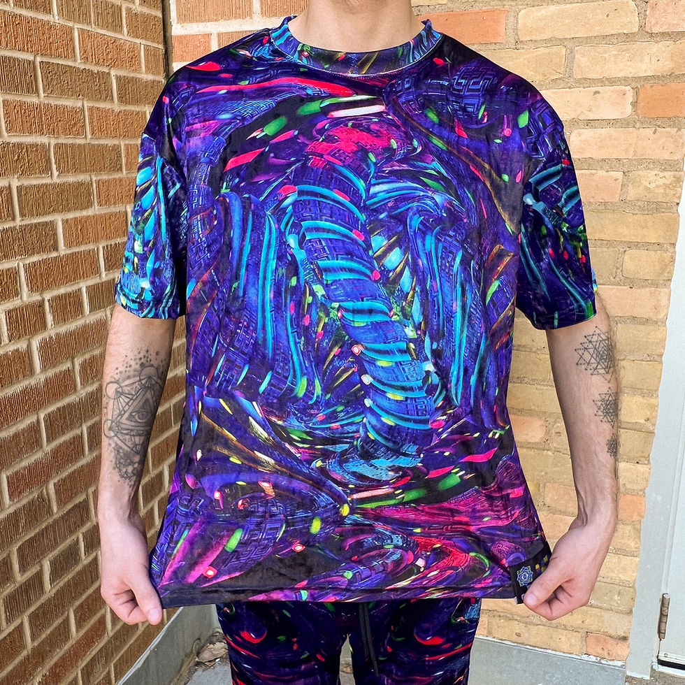 Thumbnail: "Twist Torus" Crushed Velvet shirt by Uon Visuals