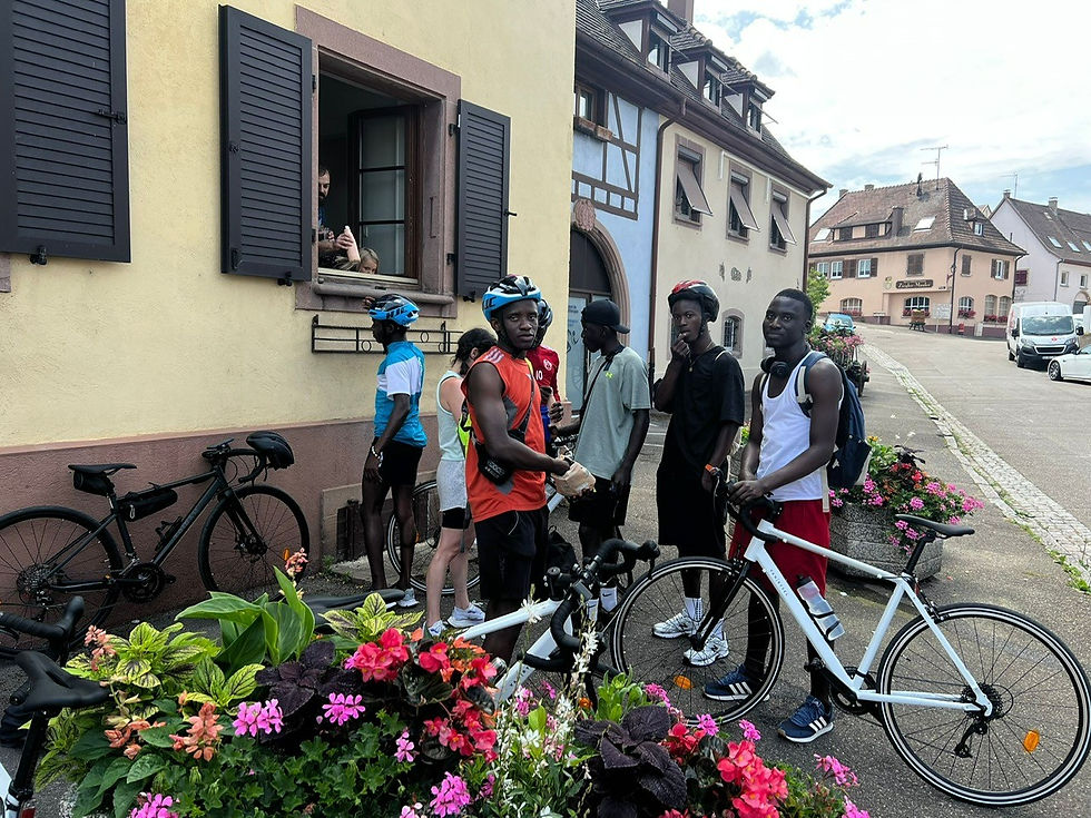 Sortie d’entraînement sur les routes d’Alsace… avec pause ravitaillement bien méritée chez l'habitant !