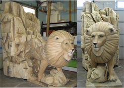Sculpted lion Prop/Statue