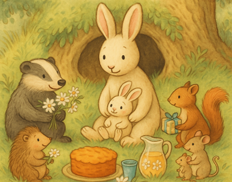 kryn konijn uitnodiging mascotte van stichting Mini-grutte voor ondersteuning bij armoede