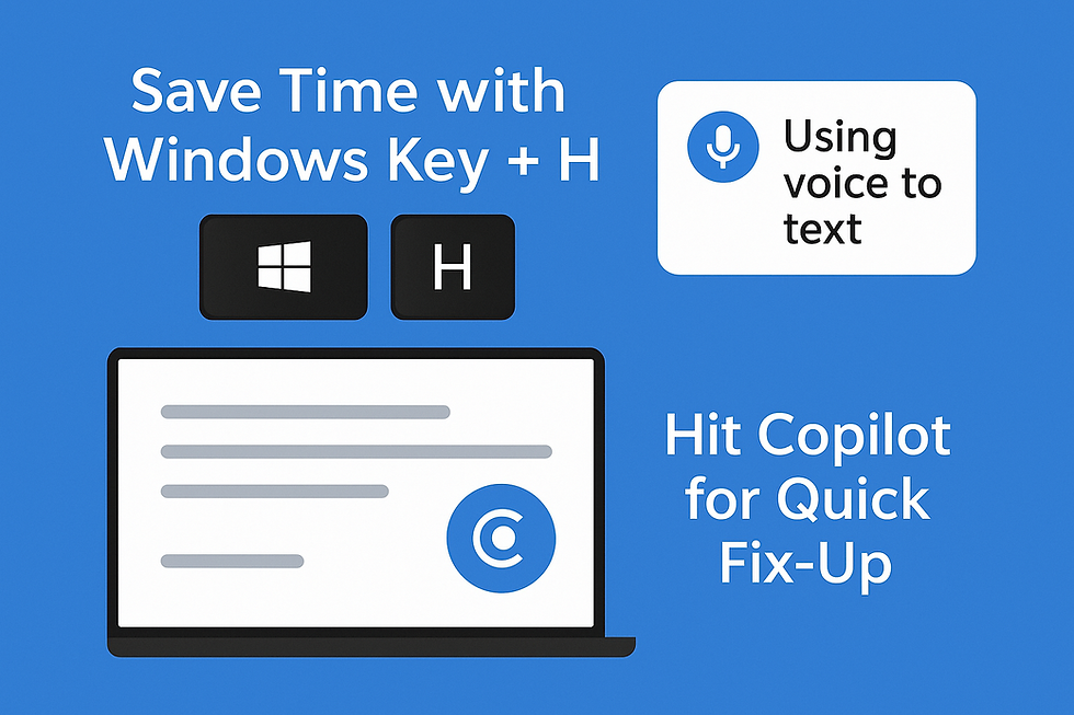 Save Time with Windows Voice Typing and Copilot Fix-Ups