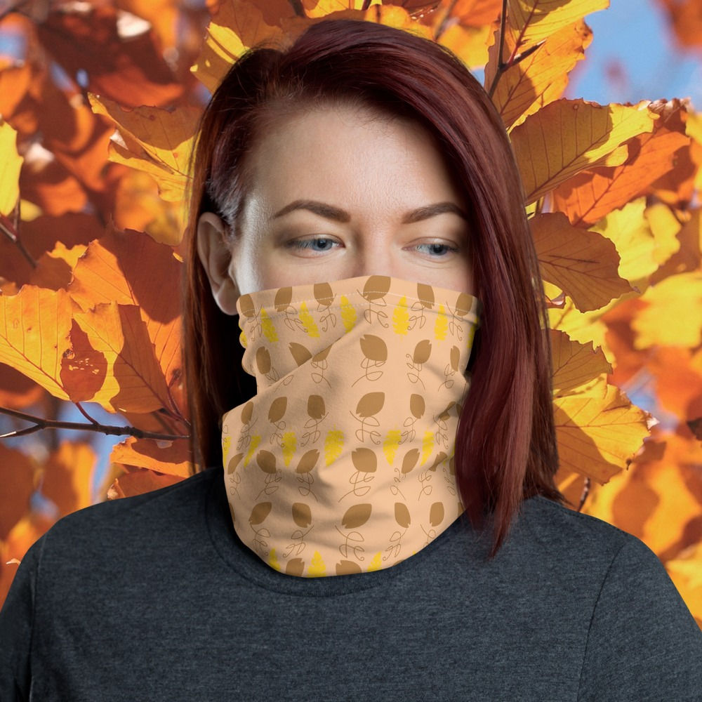 Elev-8ght Floral Beige Neck Gaiter