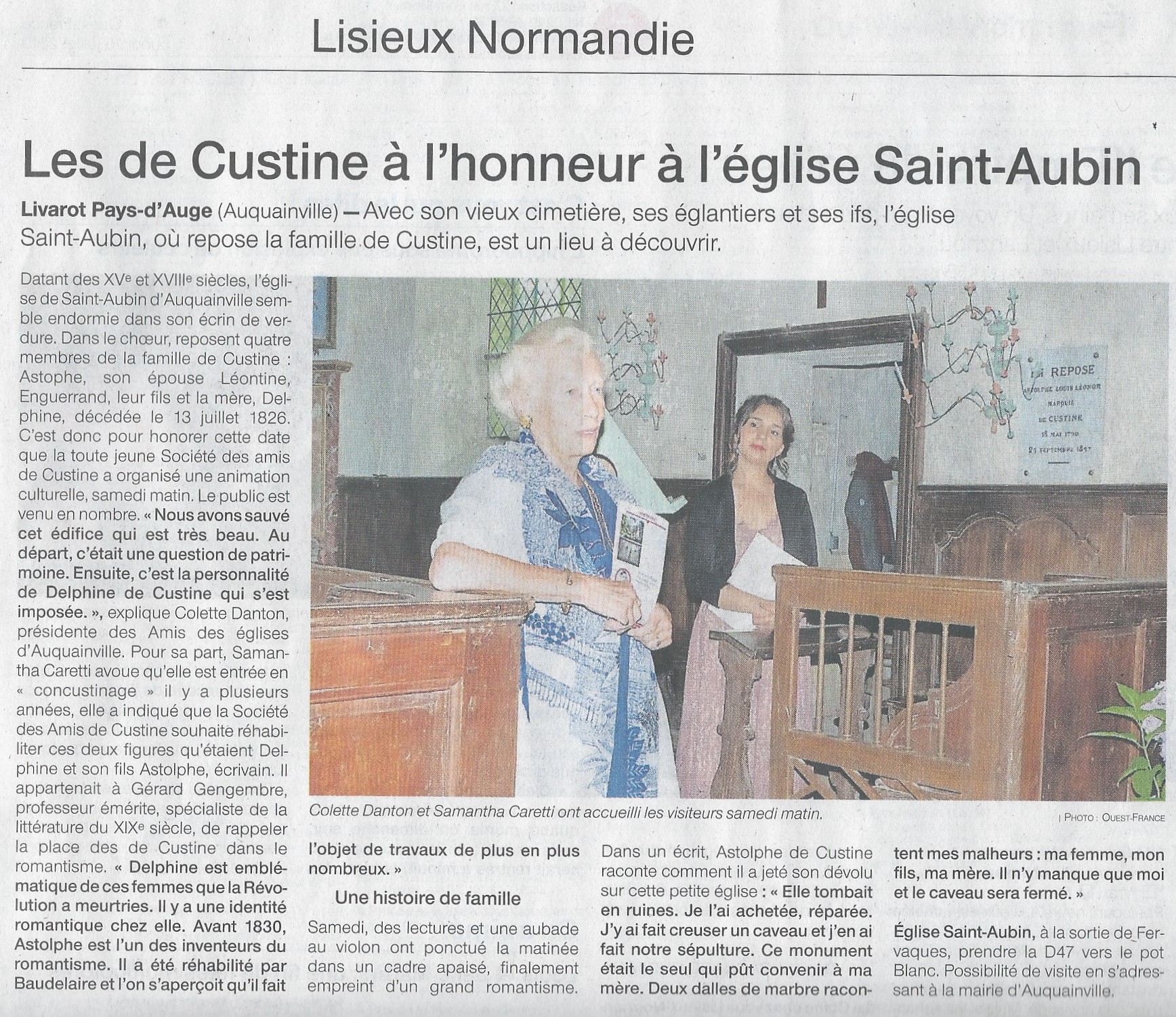 Ouest France. 15 Juillet 2019.