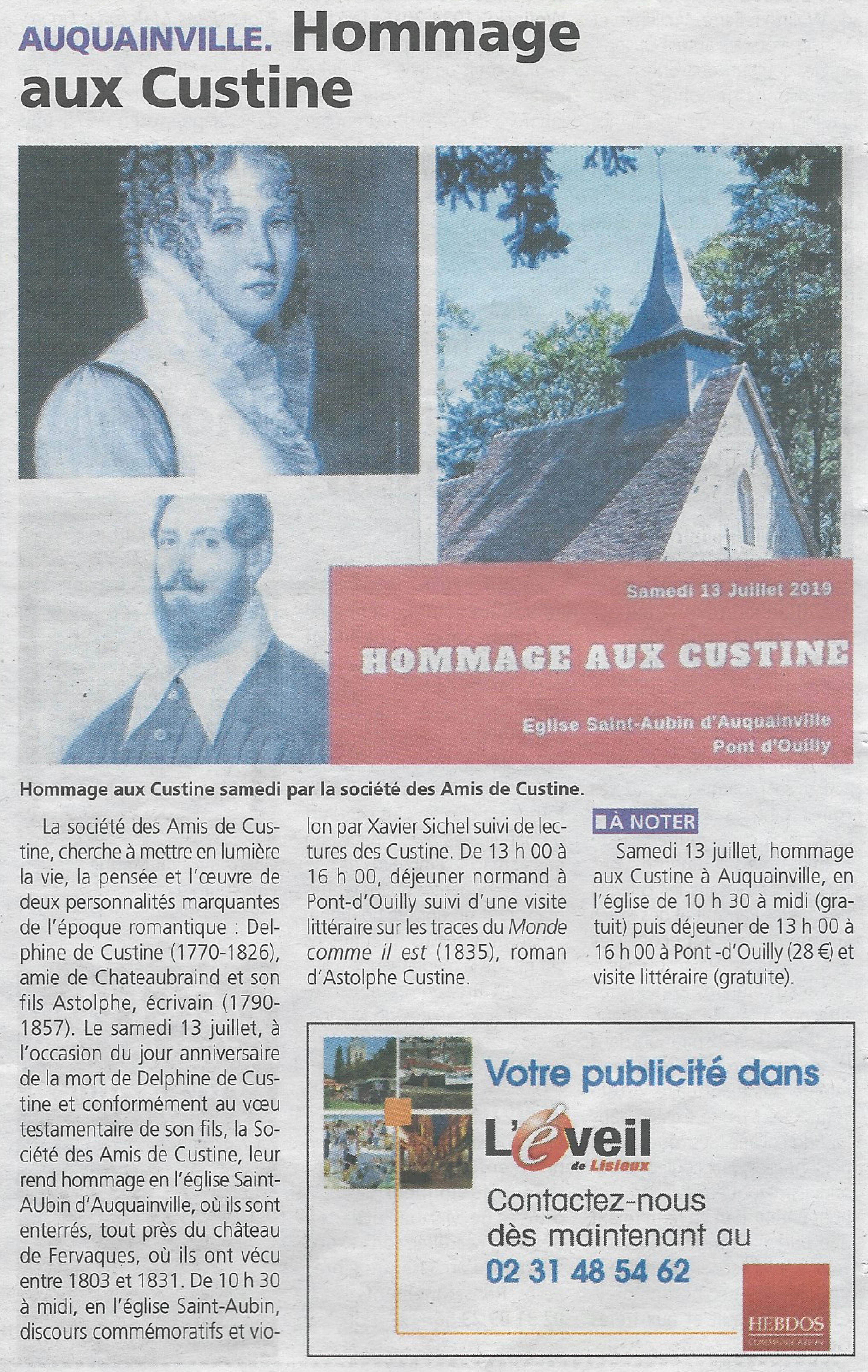 L'Eveil. 10 Juillet 2019.