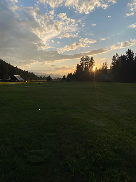 Looking down the valley from Luccock Park during a sunset