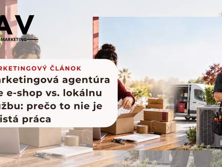 Porovnanie marketingu e-shopu a lokálnej služby na rozdelenom hero obrázku