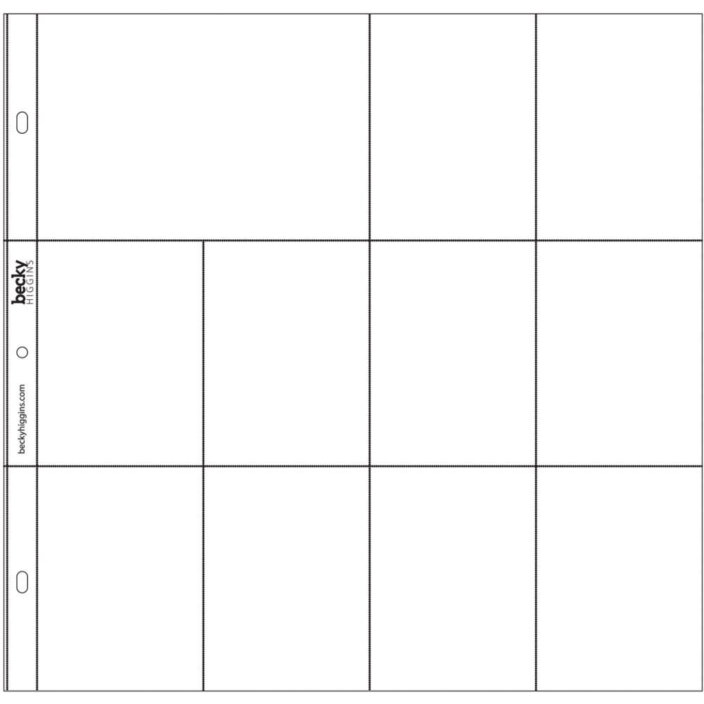 Project Life 12 pack pocket page protectors - Design F