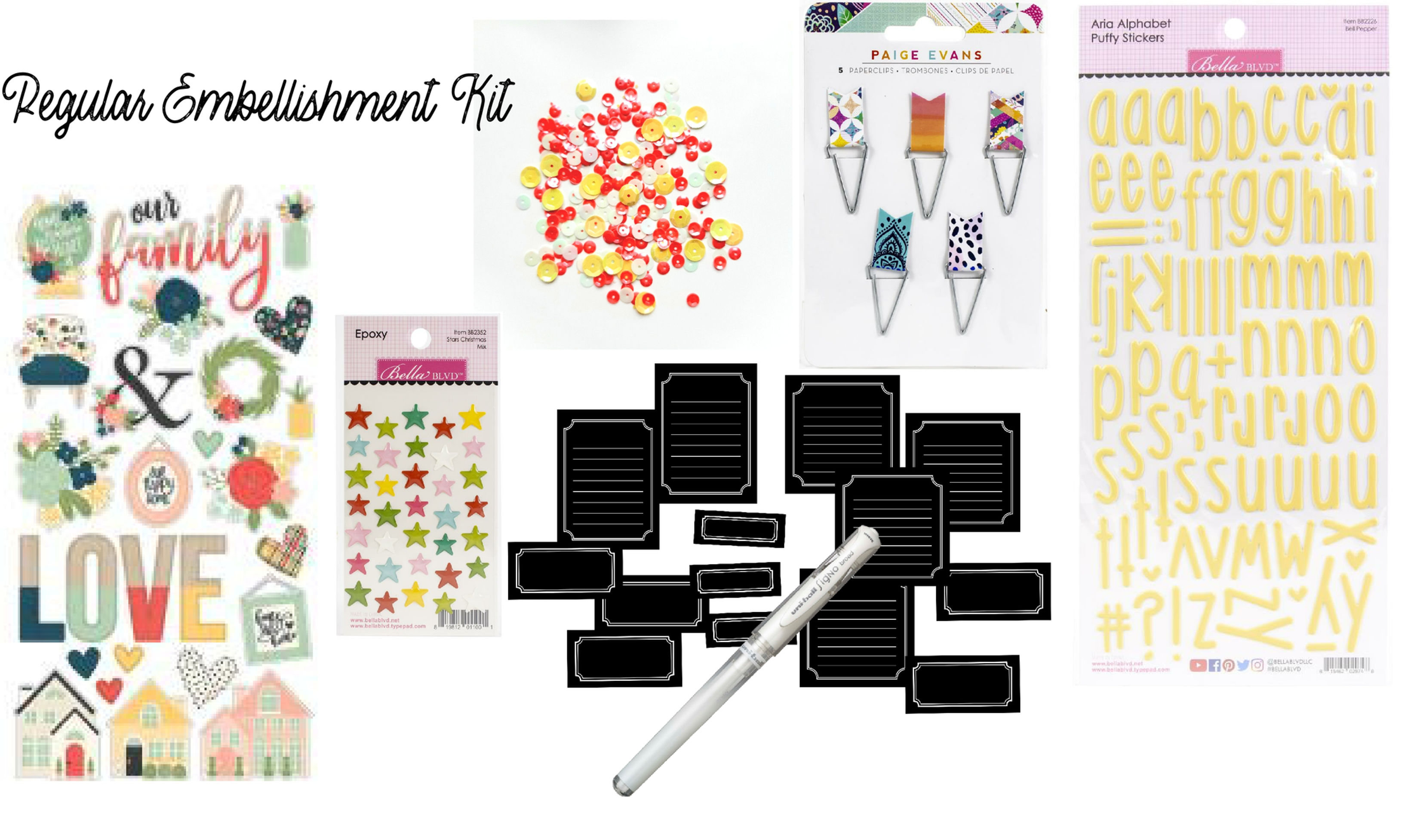 Regular Edition November/December Quirky Kit Embellishments kit