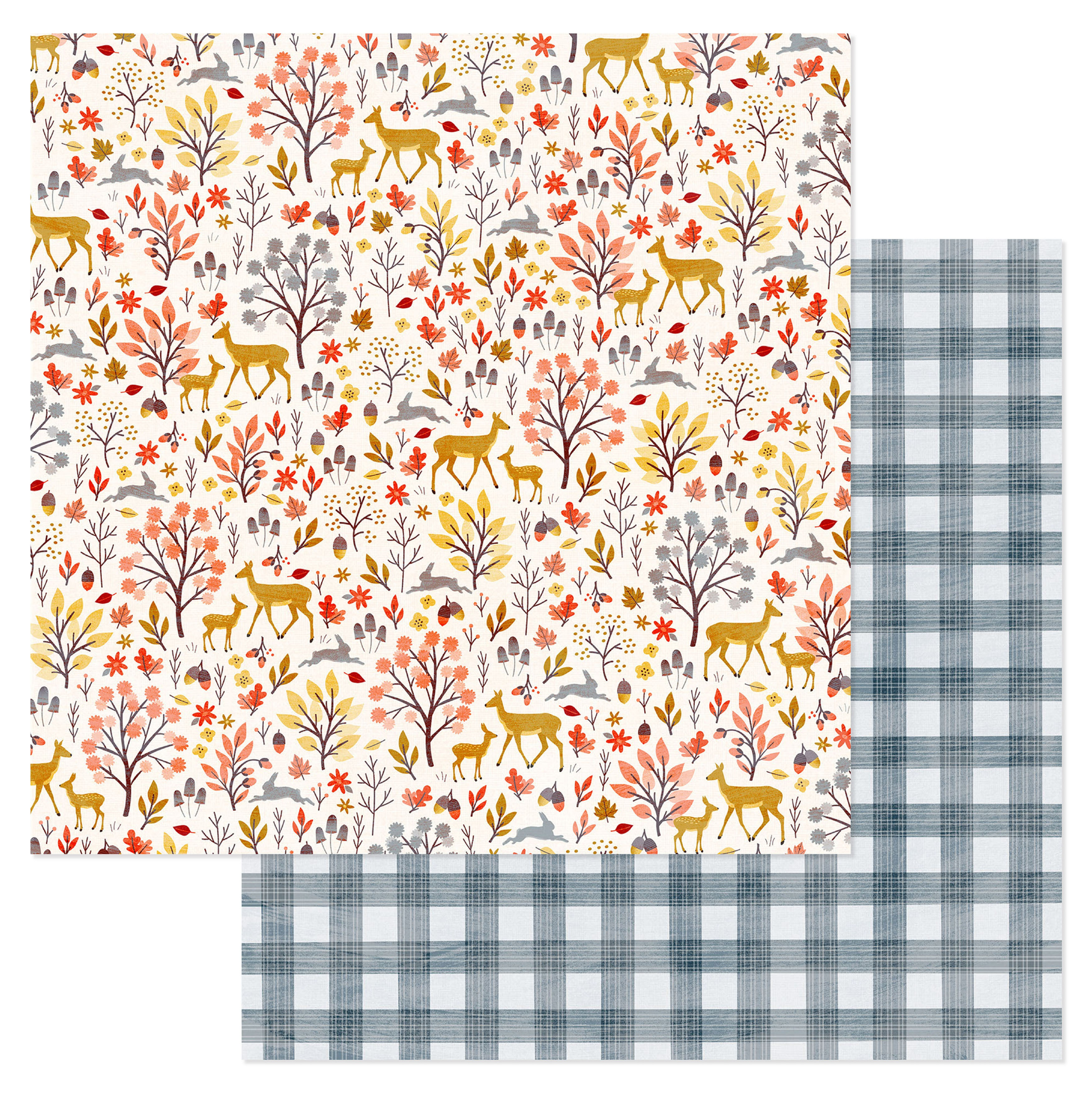American Crafts Farmstead Harvest 'Deer and Trees' Patterned Paper She