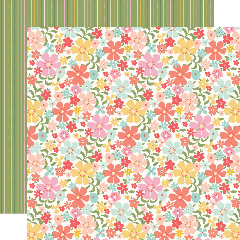 Simple Stories Pink Lemonade Simple Joys 12x12 patterned paper sheet