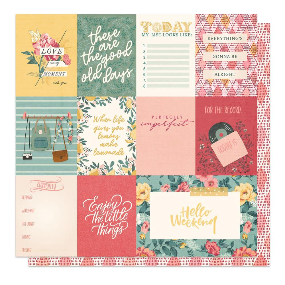 PhotoPlay Hello Lovely, Every Moment 12"x12" patterned paper sheet