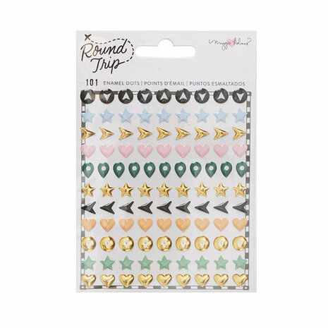 Round Trip enamel sticker embellishments pack