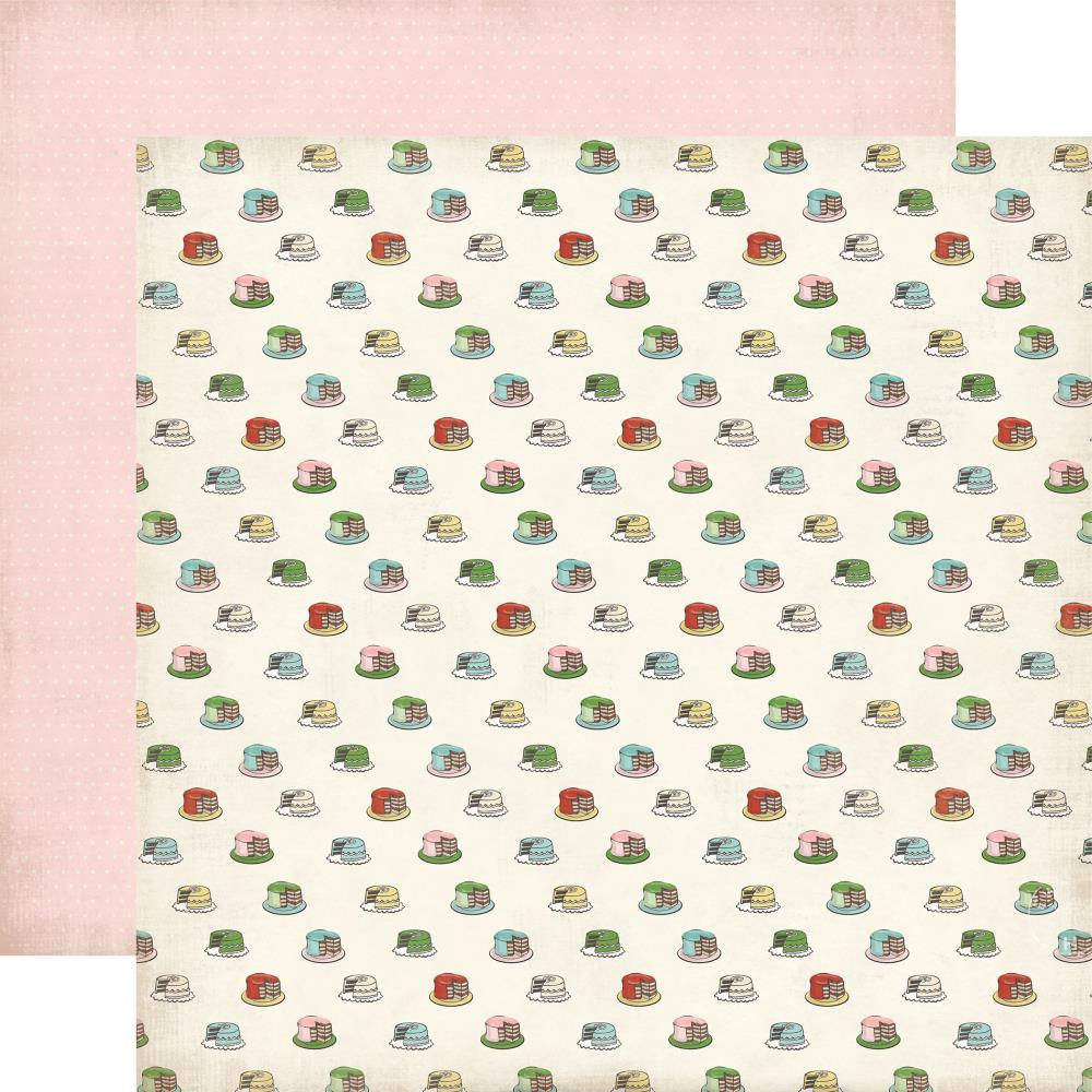 Carta Bella Roll With It Delicious Cakes 12"x12" patterned paper sheet