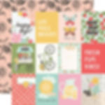 Simple Stories Pink Lemonade 3x4 Elements 12x12 patterned paper