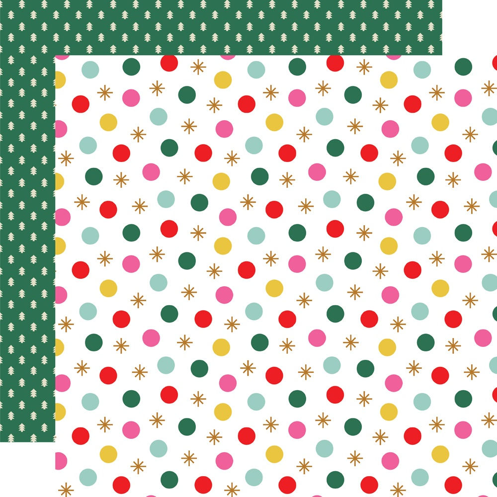 Simple Stories Hard Candy Christmas Oh by Golly patterned paper sheet.