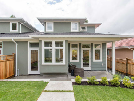 Renovated Burnaby Duplex: private fenced garden and landscaping.