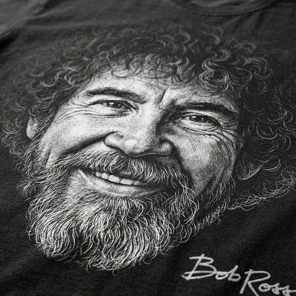 Thumbnail: Bob Ross • “Happy Little Details” Edition • Unisex Heavyweight Vintage T-Shirt