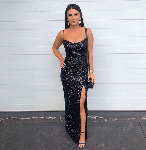 Black & White Confetti Party Dress