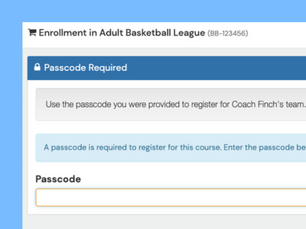 Arux increases enrollment flexibility by adding passcode options to course registration