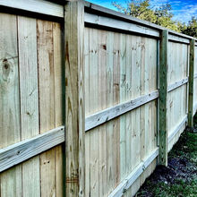 back side residential privacy fence.