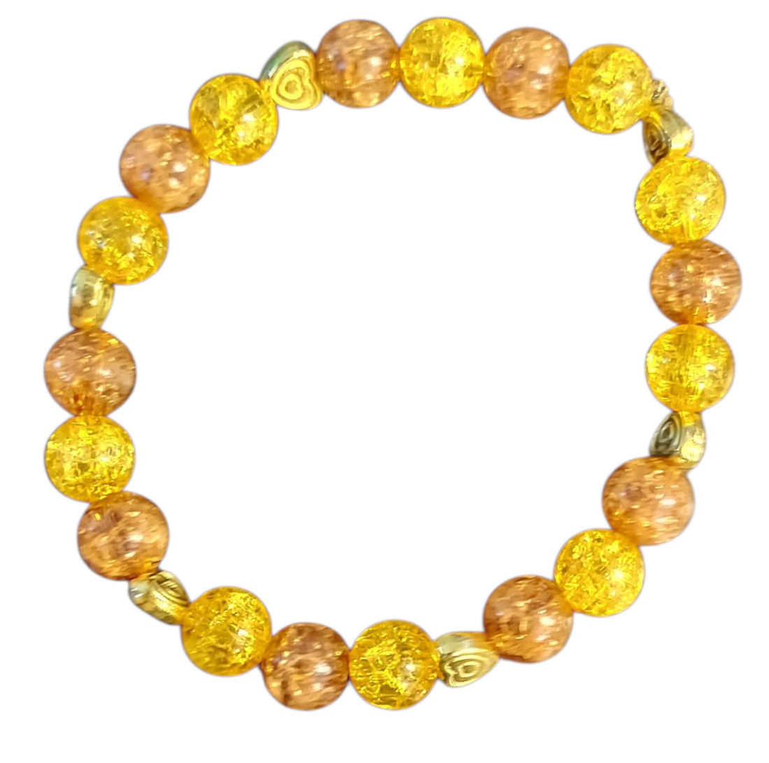 Yellow cracked bracelet