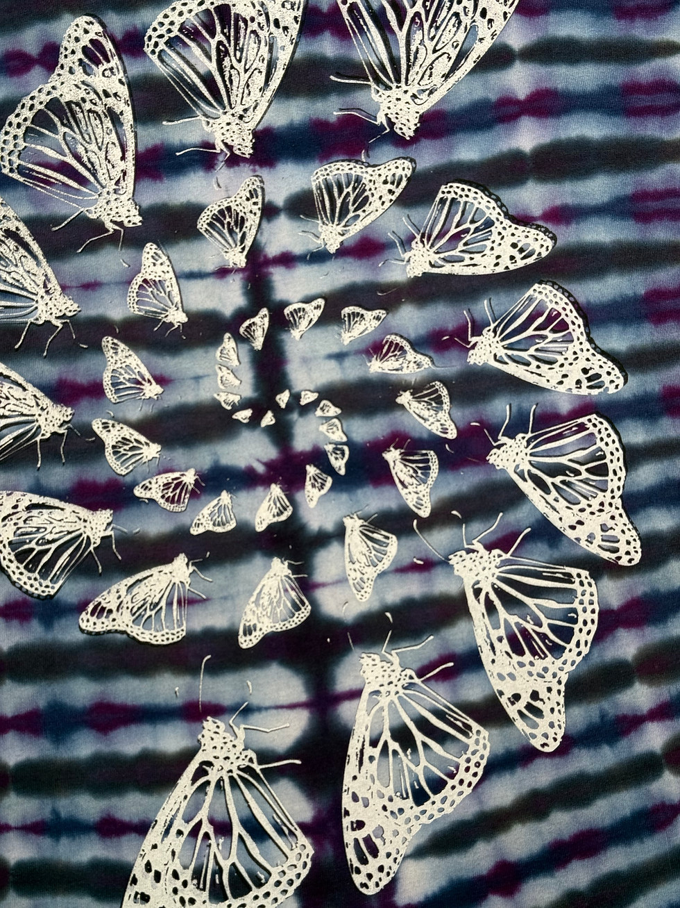 Thumbnail: Butterfly Spiral t-shirt X-LARGE tie dyed 
