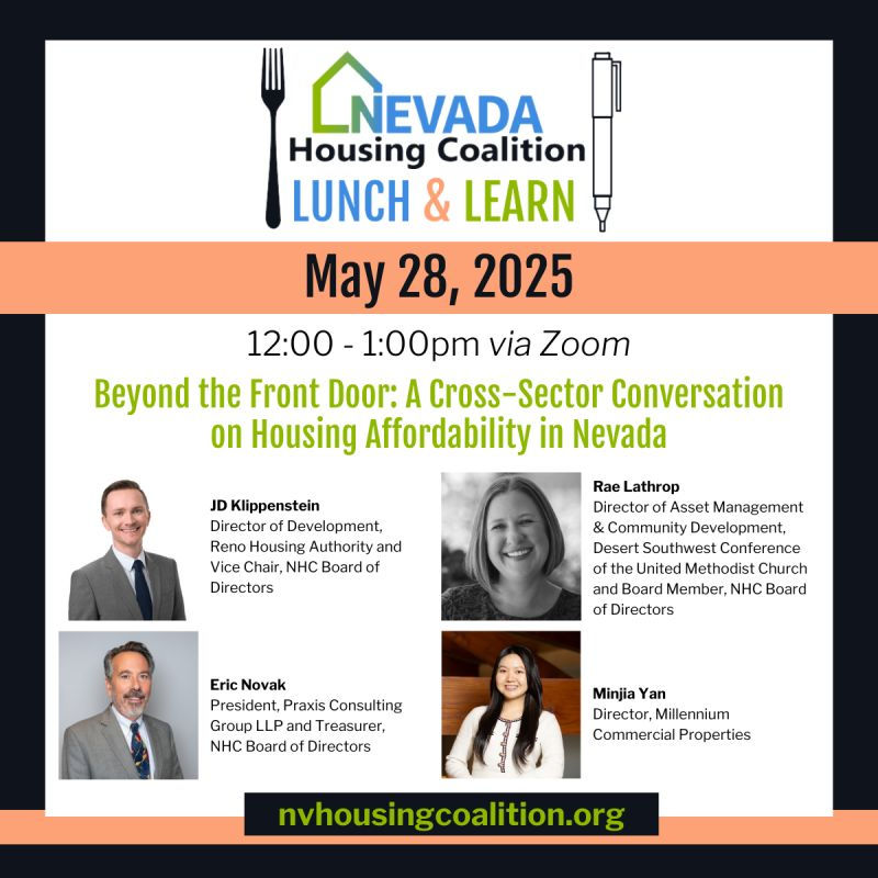 Nevada Housing Coalition Webinar: A Cross-Sector Conversation on Housing Affordability in Nevada